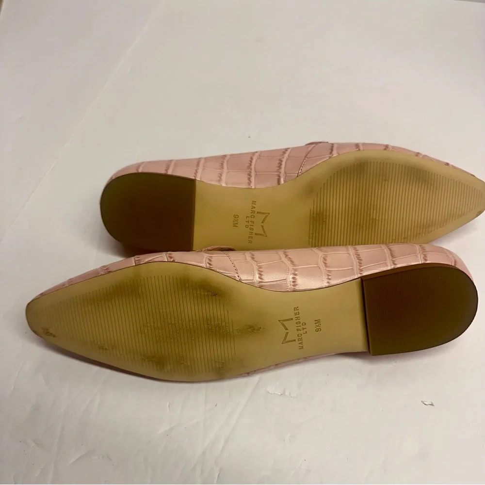 Marc Fisher Blush Croc-Embossed‎ Flats